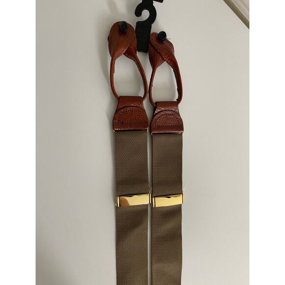 NWT B&G N.Y. Mens Suspenders Braces Made in England Adjustable Corp Quiet Luxury - Picture 4 of 8